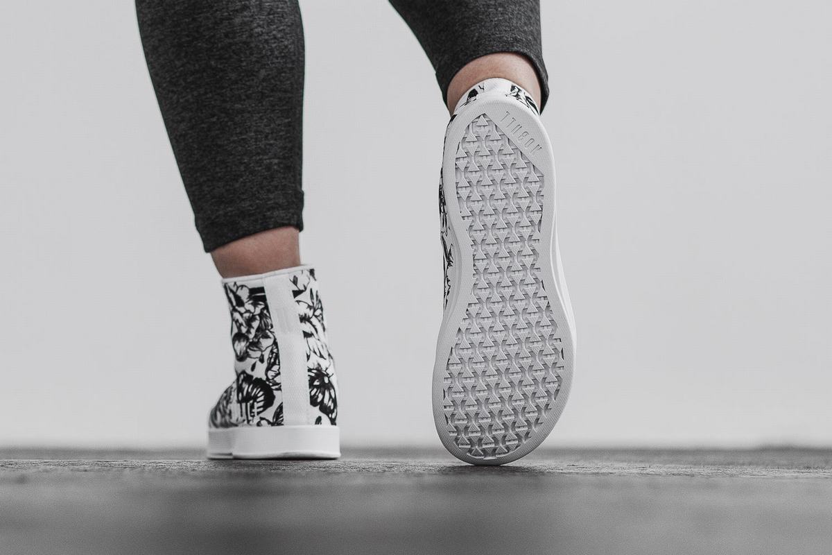 Nobull High-Top Canvas Women's Trainers White Black | Australia (LY0394)
